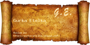 Gurka Etelka névjegykártya